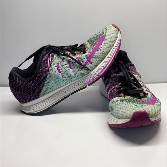 Nike - Air Zoom Elite 8 Mint Purple Black Running Shoes - Women 8 - Picture 6 of 10